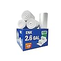 440 Counts 2.6 Gallon Trash Bags ENK Clear Small Trash Bags Bathroom Trash Bags Wastebasket Trash Bin Liners Small Garbage Bags for Home Kitchen