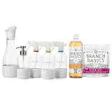 Branch Basics Premium Starter Kit in Glass: All Purpose Cleaner, Glass Cleaner, Bathroom Cleaner, Wash Bottle, and Laundry Bottle (3 Glass Spray