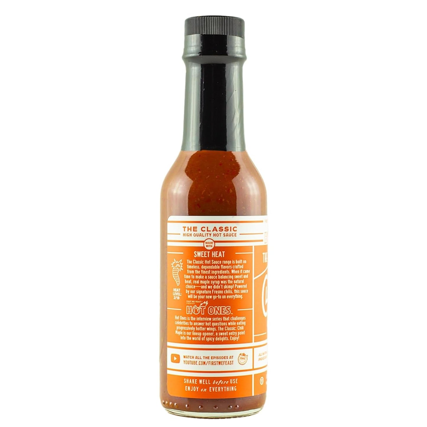 Hot Ones The Classic Chili Maple Made With Natural Ingredients & Flavors From Chili Peppers & Maple Syrup, 5 fl oz Bottle (3-Pack)