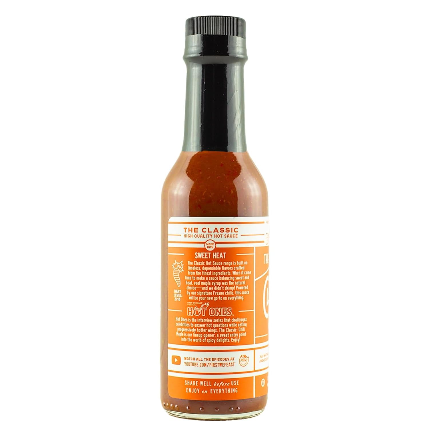 Hot Ones The Classic Chili Maple Made With Natural Ingredients & Flavors From Chili Peppers & Maple Syrup, 5 fl oz Bottle (3-Pack)