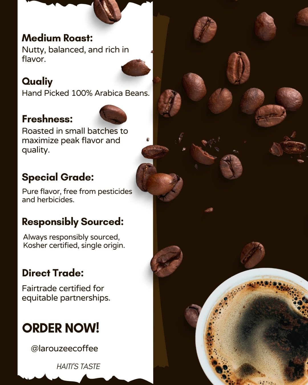 Larouze Dark Roast Ground Coffee