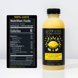 Twisted Alchemy Cold Pressed Eureka Lemon Juice - Hand Squeezed, All Natural, Non-GMO, No Sugar Added, Preservative Free - 16 oz Bottle for Craft