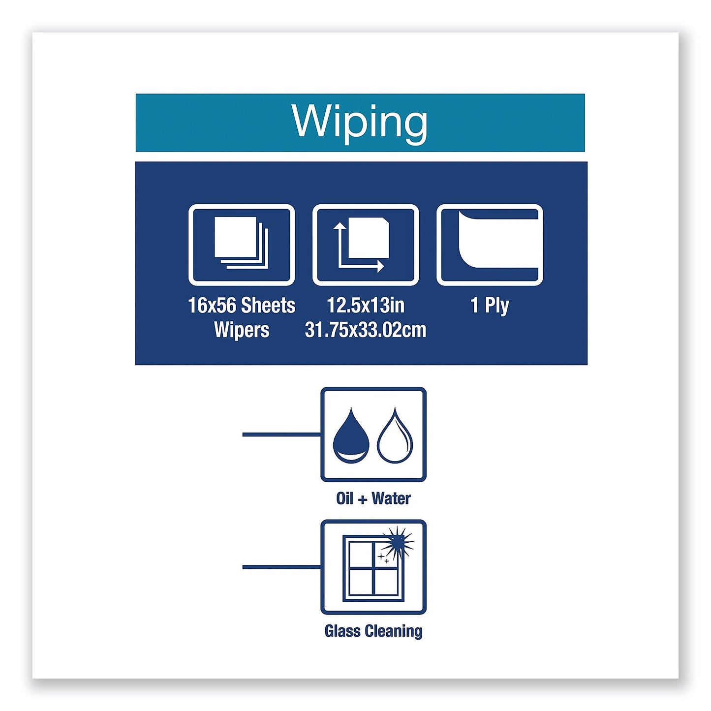 Tork 192136 Heavy-Duty Single-Ply 1/4-Fold Paper Wipers, White