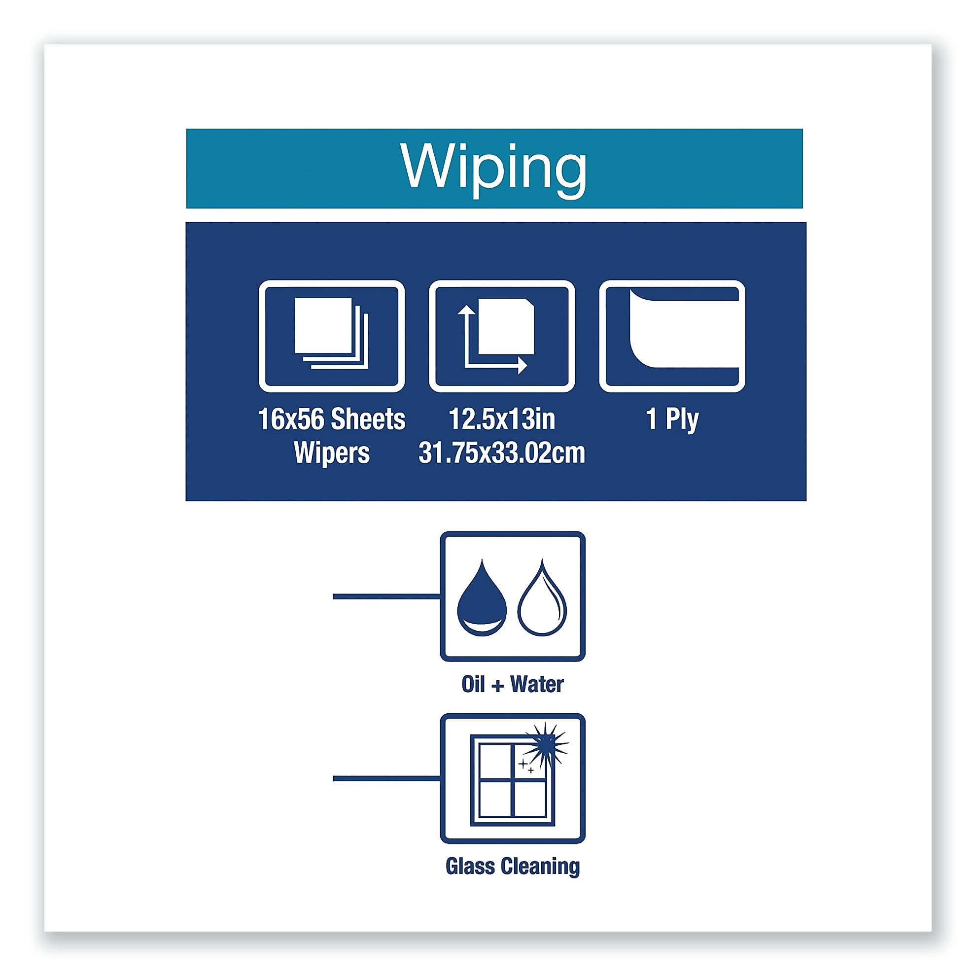 Tork 192136 Heavy-Duty Single-Ply 1/4-Fold Paper Wipers, White