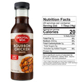 Oriental Wok Bourbon Infused Chicken Sauce, Authentic Kentucky Bourbon, Savory & Sweet Blend, Ideal for Chicken, Seafood & other Meats, 14 oz (1 Pack)