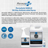 PermaSafe SHIELD 90-Day Antimicrobial Surface Protectant Spray | Long-Lasting, Multi-Surface Protection Against Growth & Spread of Bacteria, Mold