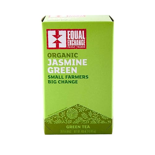 Equal Exchange Organic Jasmine Green Tea, 20-Count (Pack of 3)