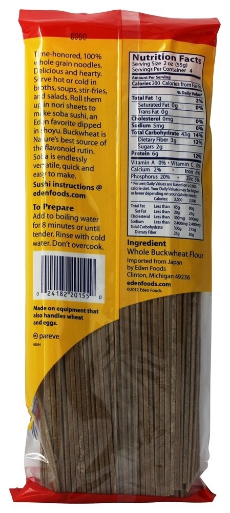 Eden Foods Buckwheat Soba Pasta - 8 oz