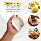 50ct Tiny Sugarcane Leaf Dish Eco Friendly Disposable Plates Tiny Serving Platter Appetizers Mini Dessert Party Plates Sustainable Bagasse Mini Plates