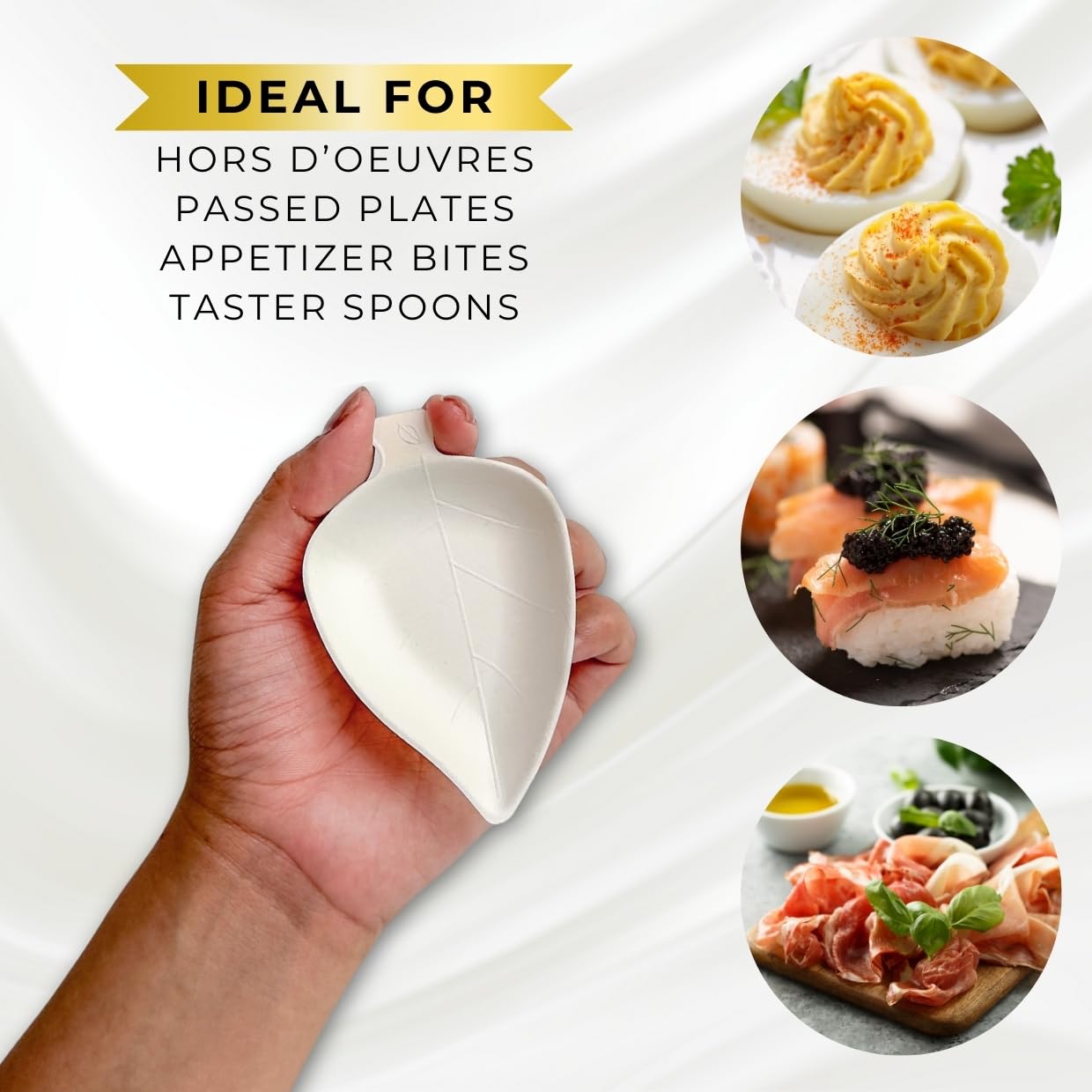 50ct Tiny Sugarcane Leaf Dish Eco Friendly Disposable Plates Tiny Serving Platter Appetizers Mini Dessert Party Plates Sustainable Bagasse Mini Plates