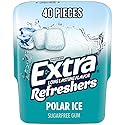 Extra Extra Refreshers Chewing Gum, Polar Ice, 40 Count