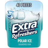 Extra Extra Refreshers Chewing Gum, Polar Ice, 40 Count