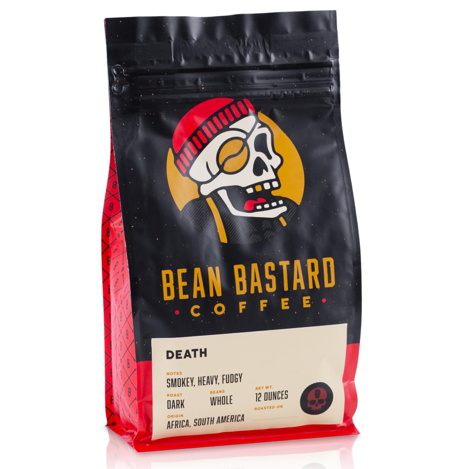 Bean Bastard Coffee DEATH Blend Dark Roast Coffee Beans | Premium Whole Bean Coffee with Smokey Undertones and Rich Fudge Flavor | Blend of Ethically
