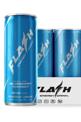 Flash Energy Drink | Elevate your Energy, Focus, and Performance | Natural | Non-GMO, Vegan, Gluten-Free Ingredients, Organic Green Tea, and Green