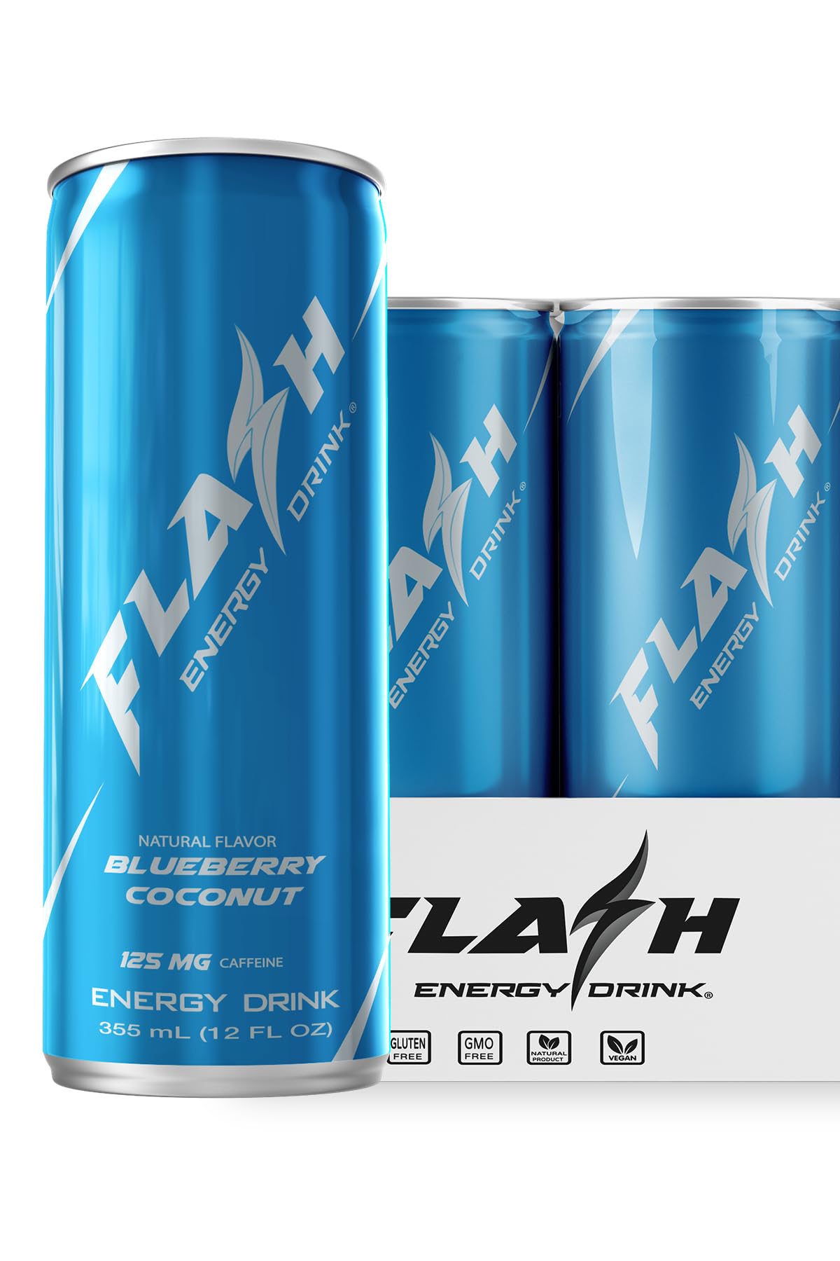 Flash Energy Drink | Elevate your Energy, Focus, and Performance | Natural | Non-GMO, Vegan, Gluten-Free Ingredients, Organic Green Tea, and Green