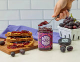 GOOD GOOD Concord Grape Jam - No Added Sugar - Low Calorie - Gluten Free and Vegan - Diabetic and Keto Friendly - 12oz / 330g (Pack of 2)
