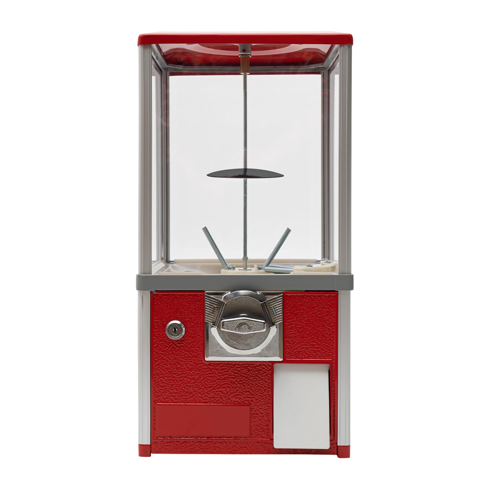 25-Cent Commercial Vending Machine - 10.63in High-Capacity Gacha Machine, Dispenses 200+ Capsules/Candy, Compatible with 1.77-1.97in, Lock & Keys