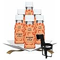 6x Energy Shot Peach Mango - 2.5 fl oz Bundle with Cup Holder - Refreshing Fruit Blend with Natural Caffeine and L-Theanine for Focus and Drive - Gift