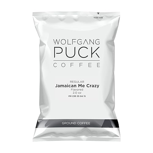 Wolfgang Puck Coffee Ground Flavored Coffee, single Jamaica Me Crazy 2 Ounce (Pack of 18)