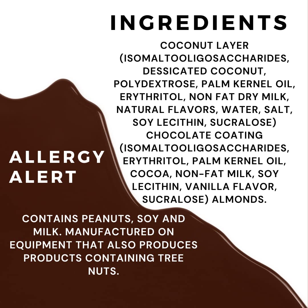 HealthSmart Chocorite Coconut Almond 16 Pack No Sugar Added Gluten Free Kosher
