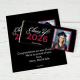 25ct Personalized Graduation Class of 2026 DIY Candy Bar Wrappers - Maroon