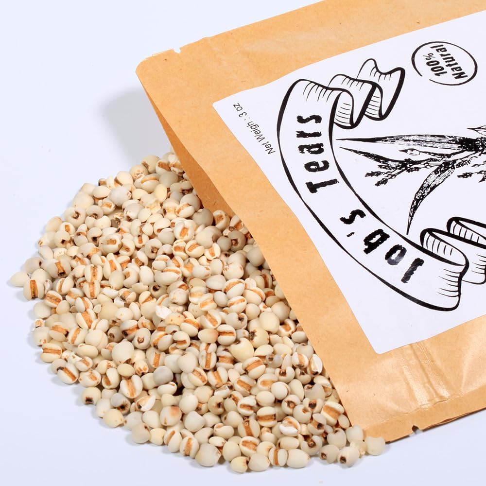 EidolonGreen [China Medicinal Herb] Organic Roasted Job's Tears Tea (Coix/???/Yi Mi Ren) - 100% Natural Dried Bulk Herb, 3oz