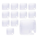 Homeford Clear Plastic Plates with Cup Holder, 9-inch, 12-count