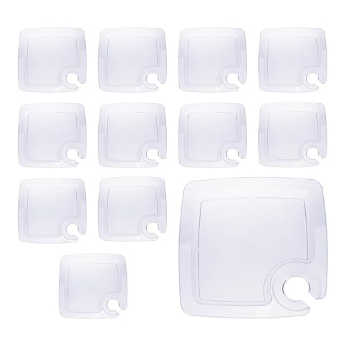 Homeford Clear Plastic Plates with Cup Holder, 9-inch, 12-count