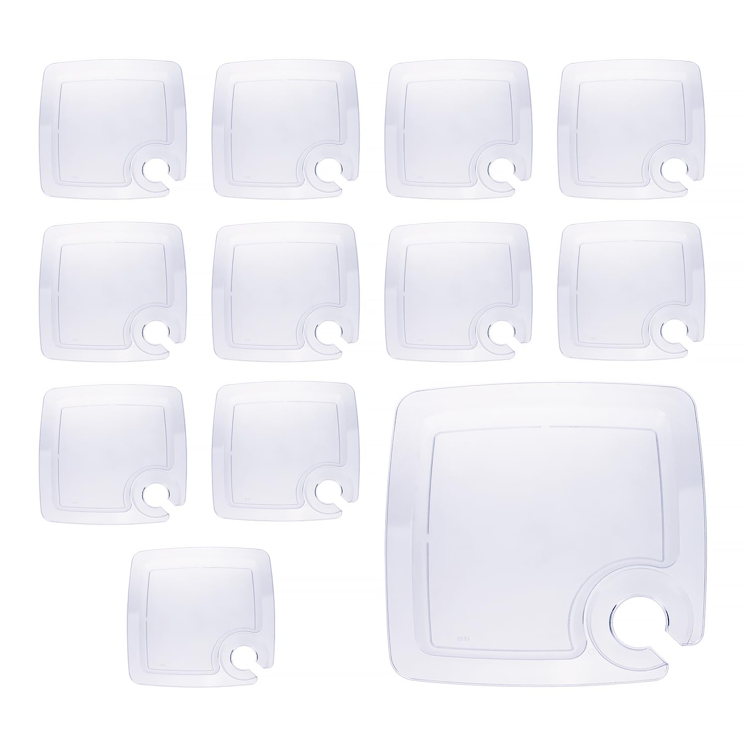 Homeford Clear Plastic Plates with Cup Holder, 9-inch, 12-count