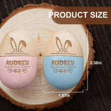 Personalized Wooden Easter Egg 2026 Engraved with Name, Custom Easter Eggs for Kids & Toddlers, Unique Easter Basket Decoration Gifts