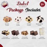 Gourmet Bakery Assortment Gift - Luxury Gold Leaf Hand Cream - Handmade Freshly Baked Treats - Beautiful Maroon Gift Box - Brownies, Cookies