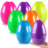 ROSAUI 7.87” Easter Eggs, Set of 12 Jumbo Easter Eggs | Colorful Empty Plastic Eggs | Candy Gift Containers | Easter Basket Décor