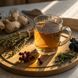 Betterbrand Mullein Tea Bags for Lung Detox - Respiratory Support with Thyme, Elderberry, Ginseng, Ginger, Caffeine Free Herbal Blend - 15 Tea Bags