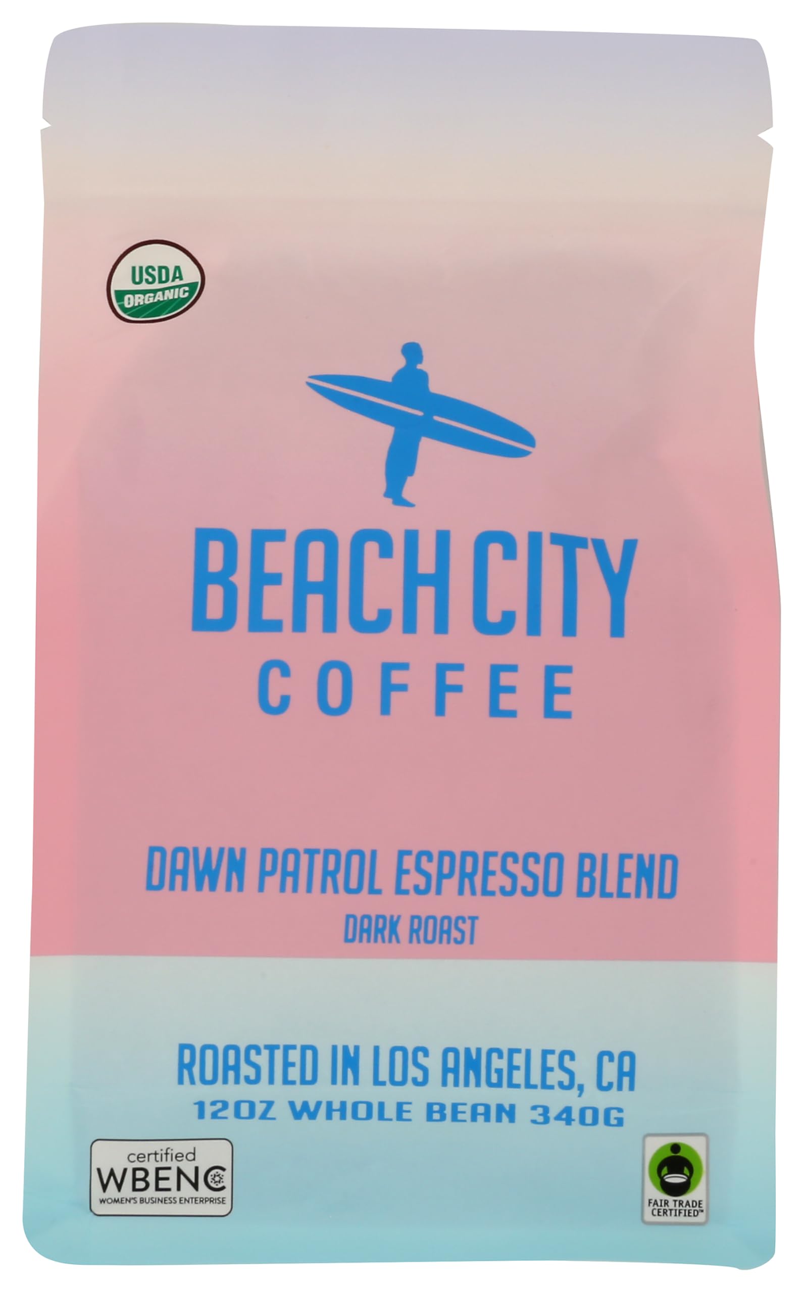 Beach City Coffee Dawn Patrol Whole Bean Coffee, 12 Ounce