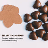 Tofficu 100pcs Kraft Paper Chocolate Separating Trays Truffle Holder for Confections Caramels Chocolate Parties Special Events