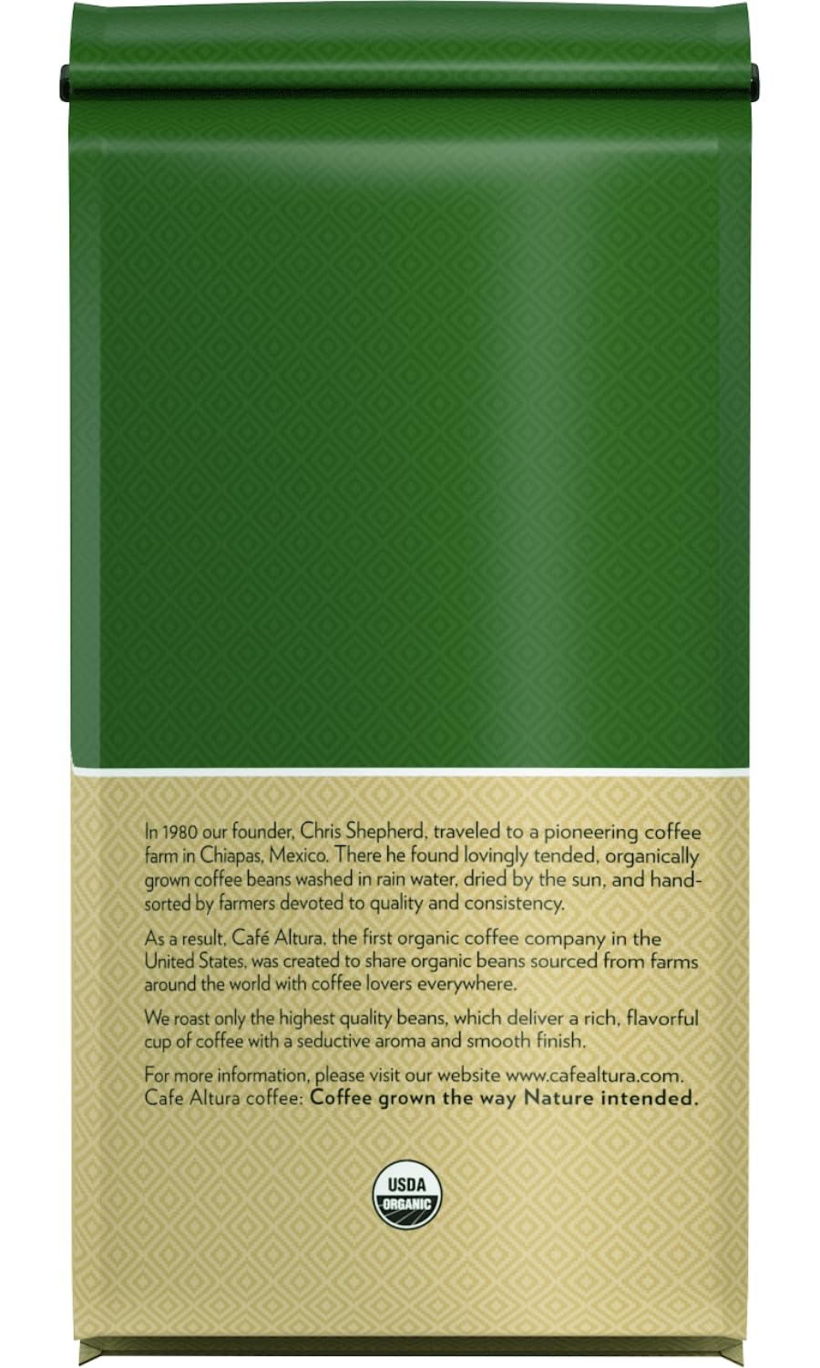 Cafe Altura Whole Bean Organic Coffee, French Roast Decaf, 2 lb Bag