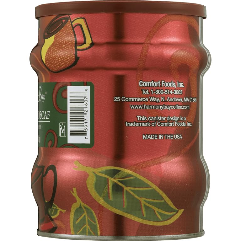 Harmony Bay Hazelnut Decaf Ground Coffee Net Wt. 12 Oz (Pack of 4)