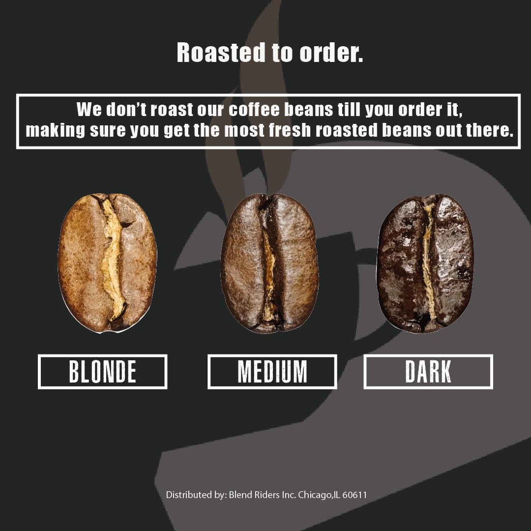 Blend Riders - Midway Blend | Medium Dark Roast Coffee | Whole Coffee Beans | Notes of Brown Sugar, Cocoa, Dried Fruit | Fresh Roasted Beans from