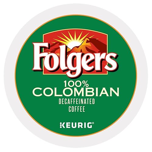 Folgers 100 percent Colombian Decaf single serve K-cup pods for Keurig brewers, 48 Count