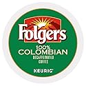 Folgers 100 percent Colombian Decaf single serve K-cup pods for Keurig brewers, 48 Count