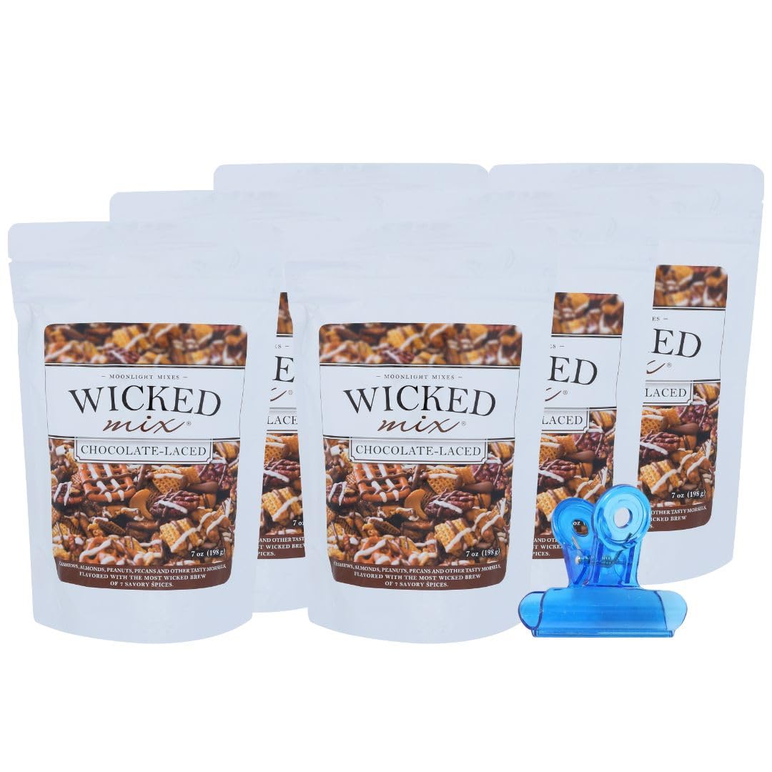 Wicked Mix - Chocolate Snack Mix 7 oz - 6 Pack - with Random Item