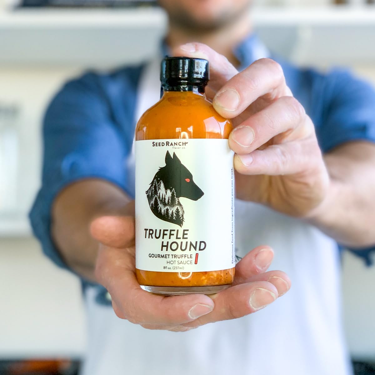Seed Ranch Truffle Hound & Truffle Fire Hot Sauce Variety Pack - Spicy & Savory Truffle Hot Sauce with Chile de Arbol, Ghost Pepper & Garlic - Vegan