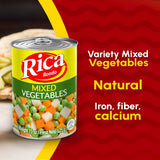 Rica Rondo Mixed Vegetables, Canned Vegetables, 15 oz (12 Pack)