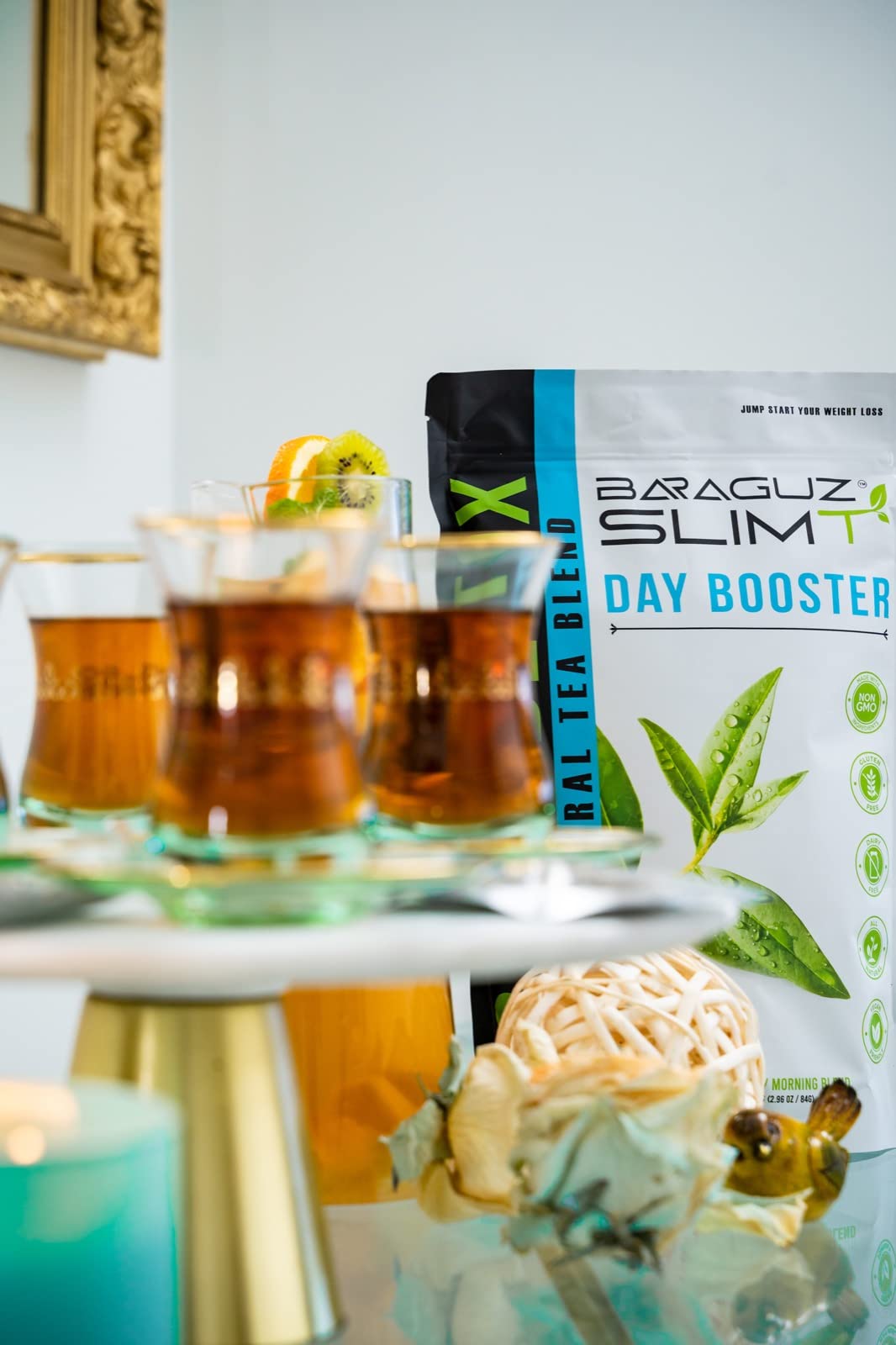 BARAGUZ SLIMT Day Booster: All-Natural SlimmingTea, No Laxative Added, Helps in Bloating & amp; Natural Weight Balance, Supports Immune System, Vegan