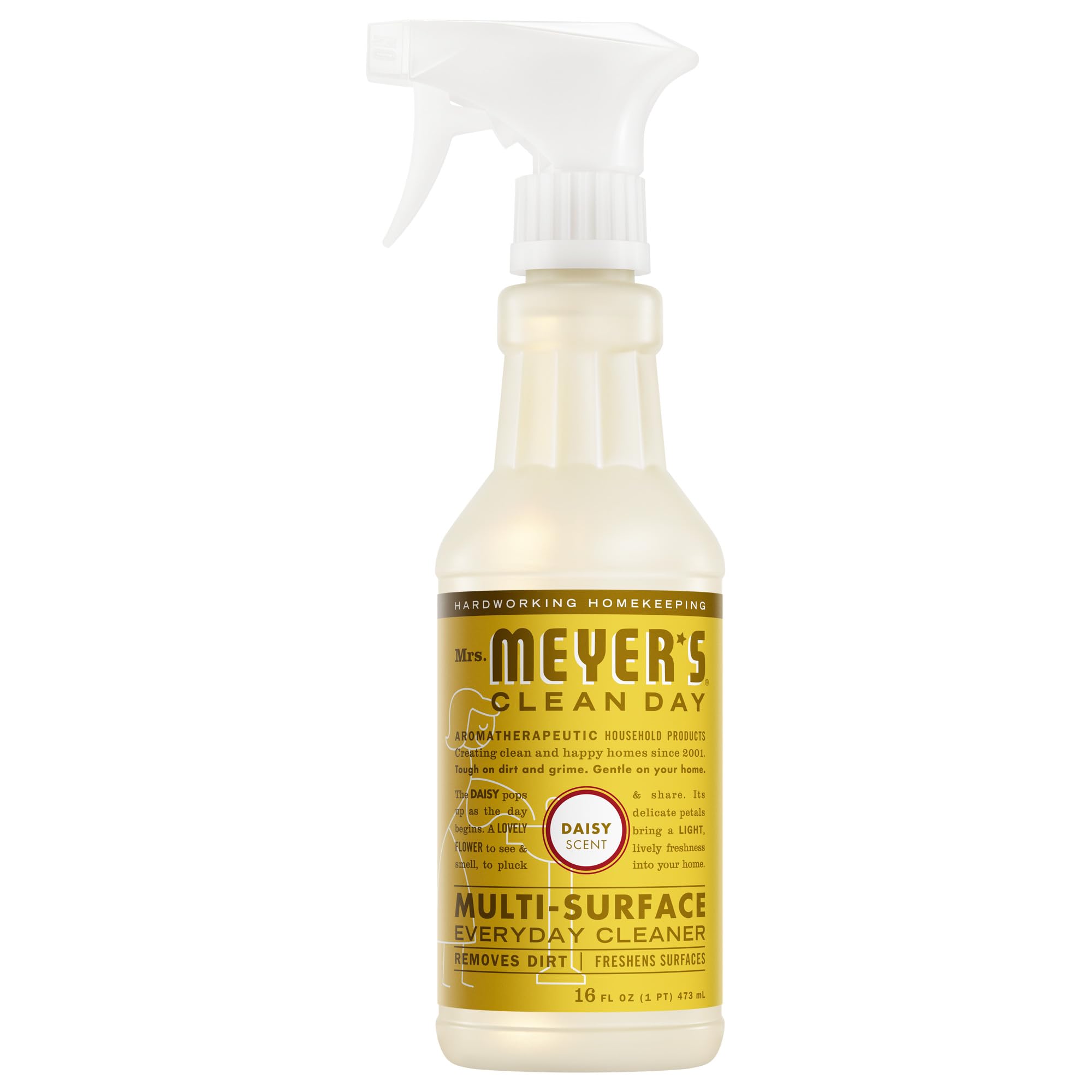 MRS. MEYER'S CLEAN DAY Multi-Surface Everyday Cleaner, Daisy Scent, 16 Fl Oz Bottle