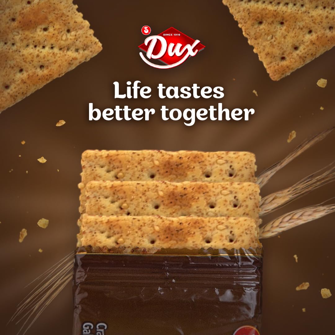 Dux, Wheat Crackers, High in Fiber, Enjoy Anytime, 8.82 Ounce, 1 Box contains 4 Bags, each with 9 Individual Packs and every pack includes 3 Crackers