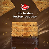 Dux, Wheat Crackers, High in Fiber, Enjoy Anytime, 8.82 Ounce, 1 Box contains 4 Bags, each with 9 Individual Packs and every pack includes 3 Crackers