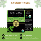 Buddha Teas - Organic Parsley Leaf Tea - Herbal Tea - For Health & Wellbeing - With Antioxidants & Minerals - Clean Ingredients - Caffeine Free - OU