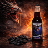 Rocket Fizz Gross Gus Dragon Drool Black Licorice Soda Flavor | Cane Sugar | Craft Soda Pop Drinks | 12 oz in Glass Bottle (Single Bottle)
