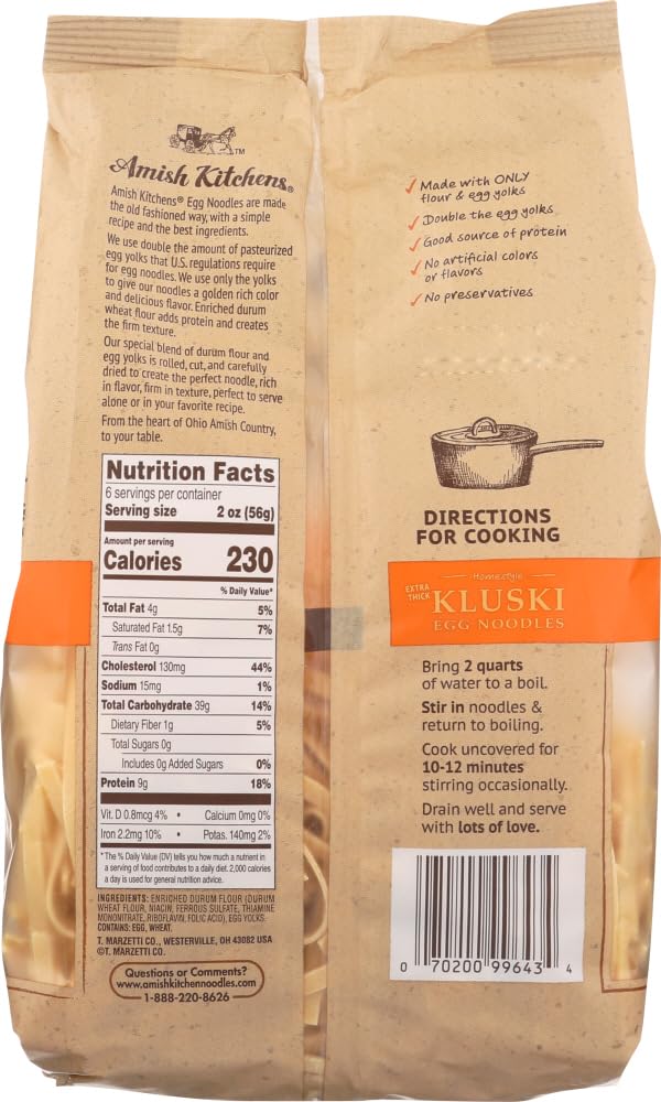 Amish Kitchen Noodles Kluski 12.0 OZ (Pack of 3)
